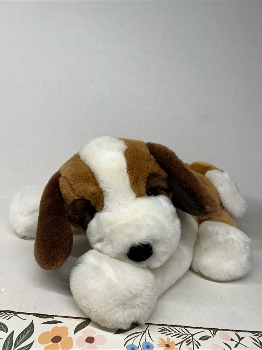 Commonwealth 2002 Plush St Bernard Brown & White Puppy Stuffed Animal